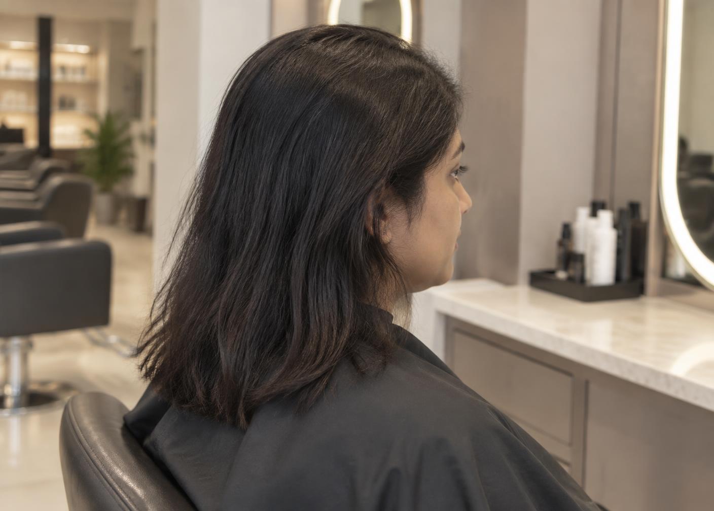 Before hair extension transformation in Kharghar